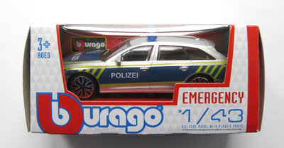Bburago Emergency 1:43 Audi A6 Avant Polizei Burago