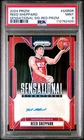 2024 PANINI PRIZM SENSATIONAL SIGNATURE RED PRIZM REED SHEPPARD ROOKIE /99 PSA 9