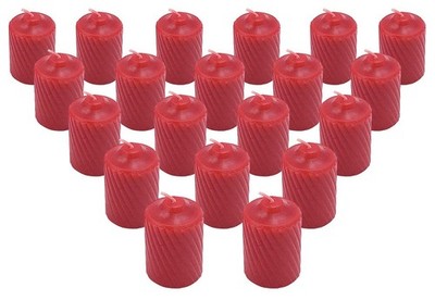 General Wax 15 Hour Scented Votive Candles 20 Candles Per Box with Texured Fi...