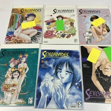 SEXCAPADES 1,2,3,4,5,7 Lot Manga Eros COMIX Studio Proteus 1997 Bagged Boarded