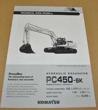 Komatsu PC450-6K escavatore cingolato escavatore brochure depliant EN