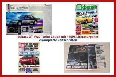Subaru XT 4WD Turbo Coupe mit 136PS Literaturpaket - 2 komplette Zeitschriften