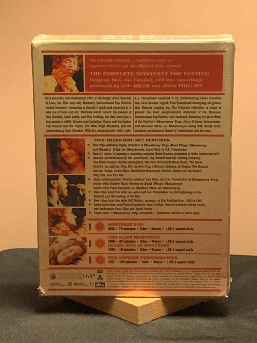 The Complete Monterey Pop Festival (DVD, 2002, 3-Disc Set