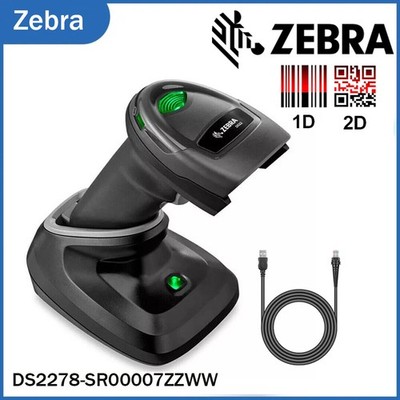 Zebra DS2278-SR00007ZZWW Wireless 1D 2D Barcode Scanner Reader Handheld USB