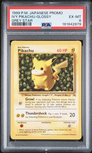1999 POKEMON JAPANESE COROCORO COMICS PROMO GREY STAR IVY PIKACHU-GLOSSY PSA 6