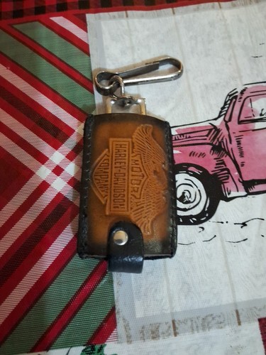 Vintage Leather Harley Davidson Lighter Case