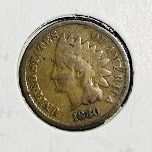 1880 Indian Head One Cent Penny- Good lot 120