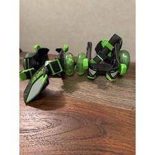 Street Rollers Pop Lock Green Roller Skates Light-Up Wheels Kids/Adults