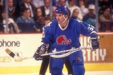 Curtis Leschyshyn Quebec Nordiques hockey game v the Washington Ca- Old Photo 1