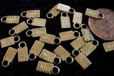 Vintage Textured Brass Emmons Tag Charms Findings 16