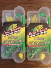 2 Trout Magnet Tackle Box Kits- 68pc Bundle Spin, E-Z Floats, Bugs, and Bodies 