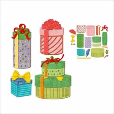 Gift Boxes Christmas Metal Cutting Dies for Card Making, Paper Embossing Die ...