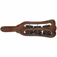 Hand Percussion Cymbals Musical Instrument Jhika Hand Kartal Wood Chrome Plated