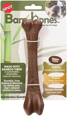 Ethical Pets SPOT 54319 Bambone Bone Bacon Pet Chew Toys Large