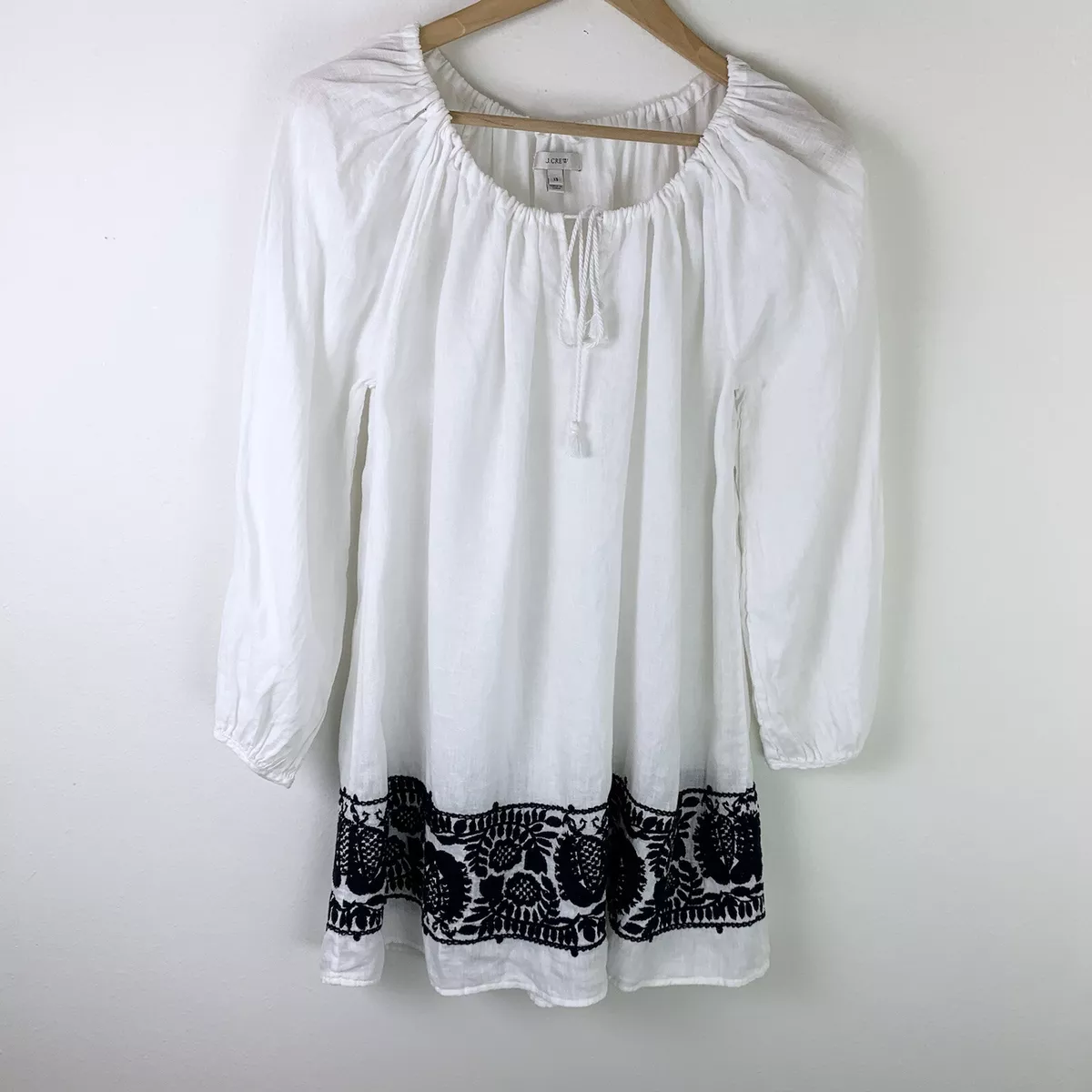 J crew white linen dress sale
