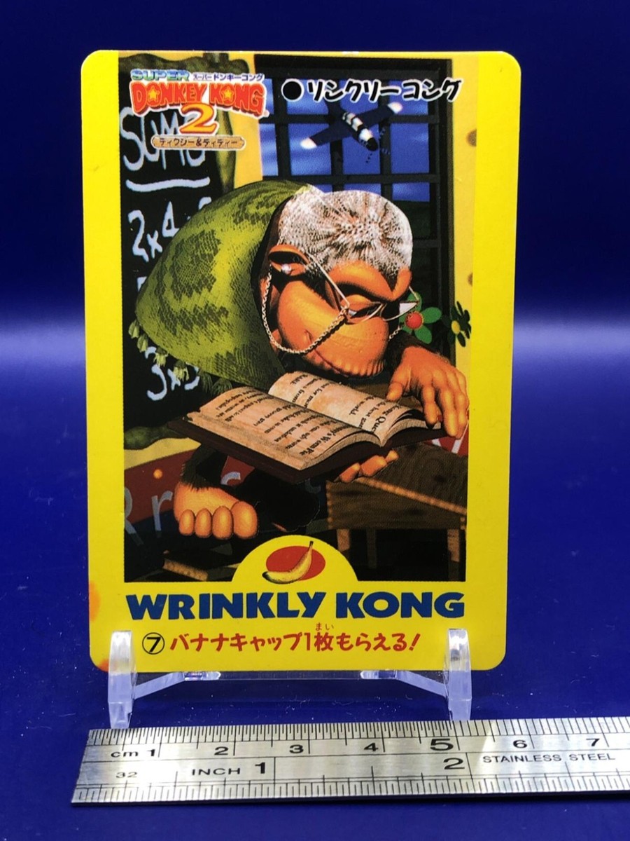 Wrinkly Kong 7 Super Donkey Kong 2 Card Amada 1996 Japanese Wrinkly Kong 7 Super Donkey Kong 2 Card Amada 1996 Japanese