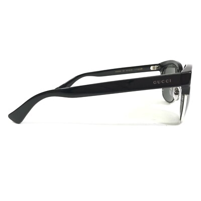 Gucci Sunglasses GG056S 001 Shiny Black Silver Square Frames  display picture 1
