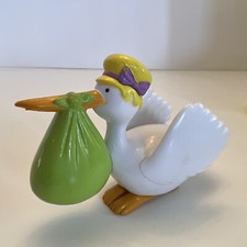 2007 Decopac Stork with Bundle Baby Shower Cake Topper 3  X 4  