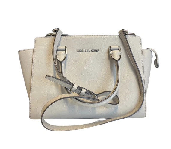 MICHAEL Michael Kors Beige Saffiano Leather Medium Selma Tote