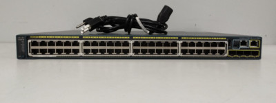 Cisco WS-C2960S-48LPS-L 48-Port Gigabit PoE+ Ethernet Switch NO RACK EARS-TESTED