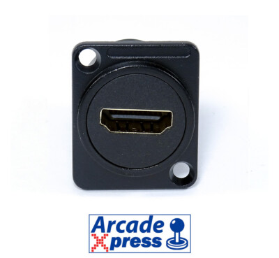 HDMI Schwarz Feedthrough Female Pass Through Panel Mount Breakout Board Bartop