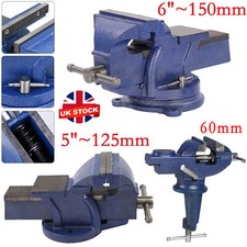 Heavy Duty Work Bench Vice Engineer Jaw Swivel Base Workshop Vise Clamp 4"-6" UK