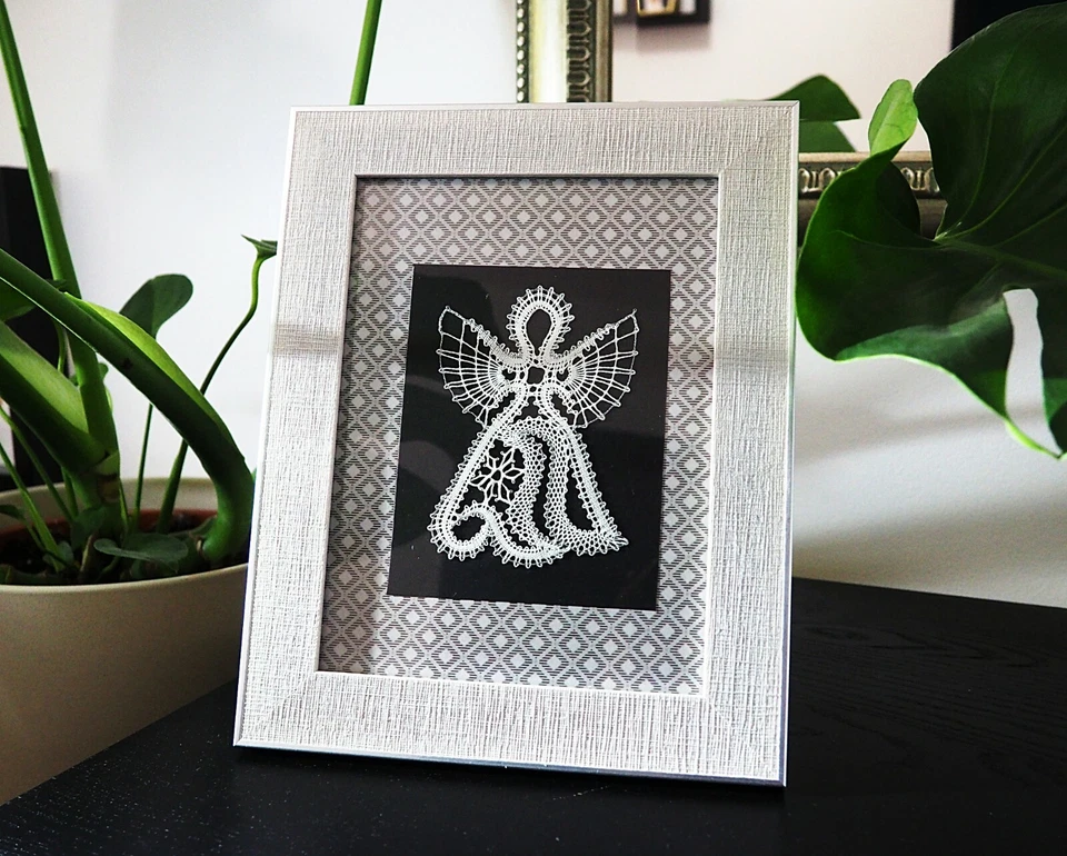 Bobbin Lace Angel Pattern Christmas begginers handmade unique gift lacemaking - Image 3 of 4