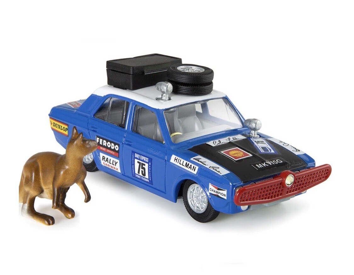 Corgi Toys 302 Hillman Hunter with golden jacks + extras New