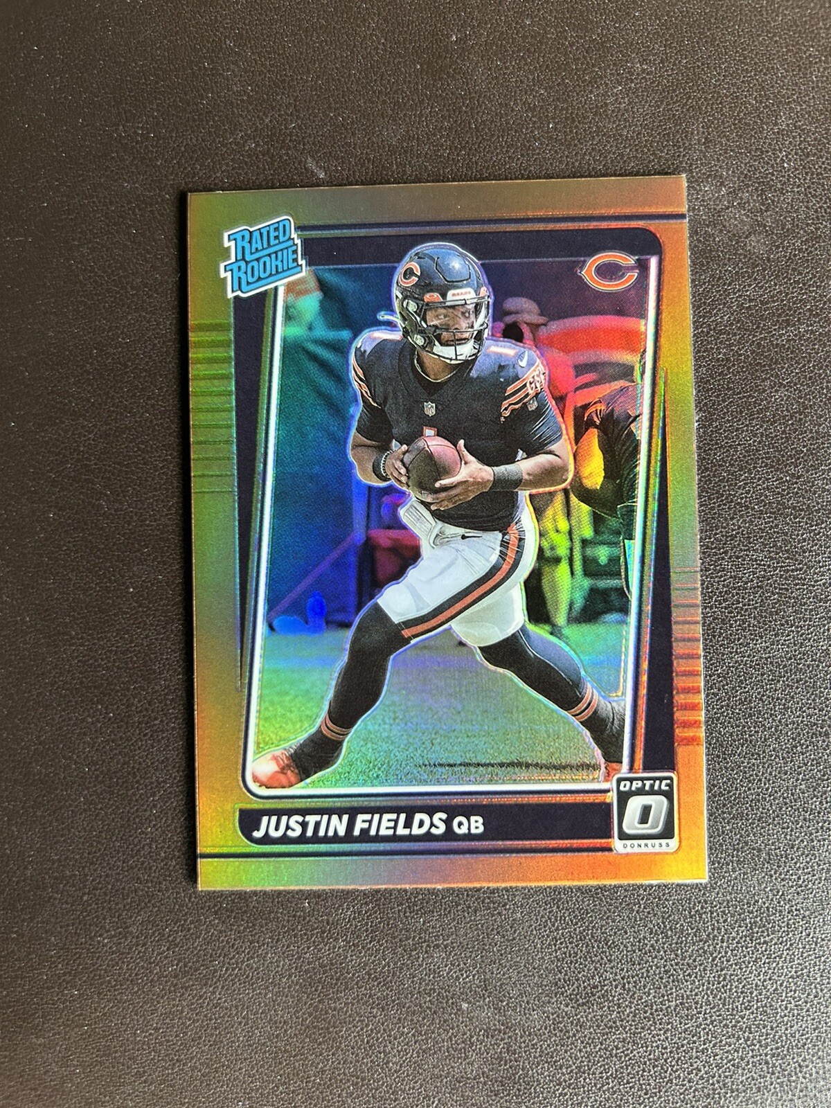 2021 Donruss Optic JUSTIN FIELDS Bronze Prizm Rated Rookie RC #204 Bears