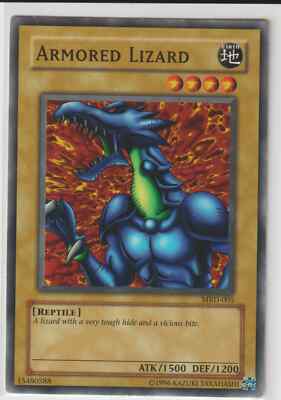 YUGIOH! ARMORED LIZARD CARD - UNLIMITED EDITION NM - MRD-005 - FREE UK P&P