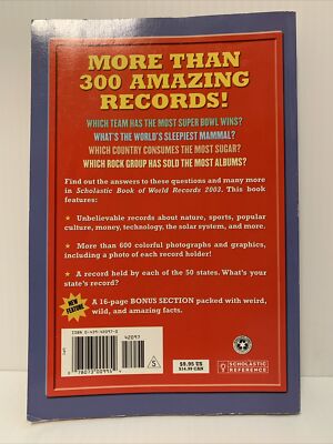 Scholastic Book Of World Records 2003 Paperback, Very Good