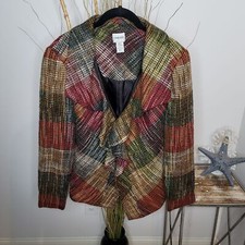 Chico's Blazer Womens 1 Medium