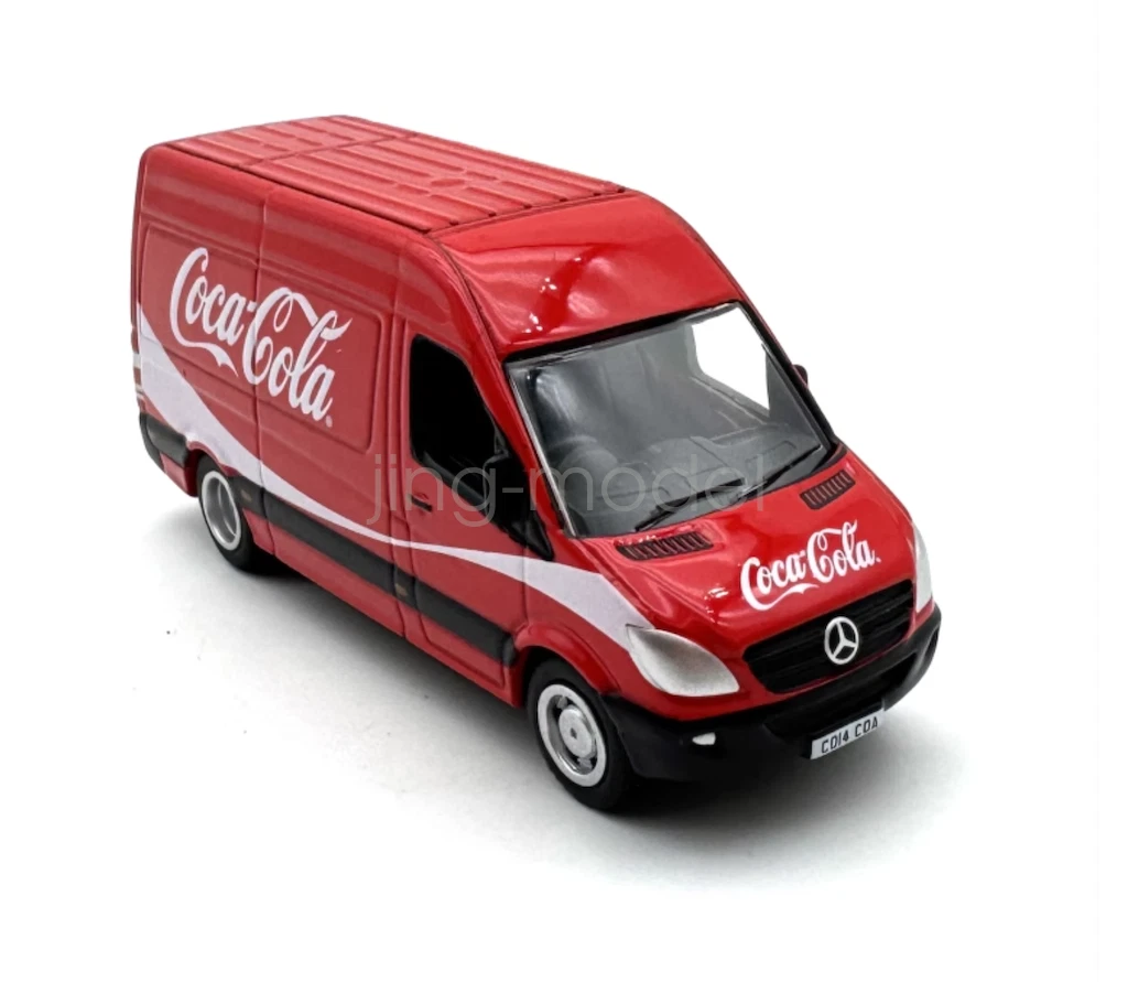 VANS Modellino camion furgone consegna coca cola rosso Benz scala 1:76 metallo pressofuso giocattolo regalo