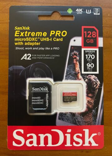 SanDisk Extreme Micro SD Card 32GB 64G 128GB 256GB Dash Cam Support 4K UHD GoPro - Picture 12 of 15