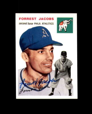 Forrest Jacobs Signed 1994 1954 Topps Archives Philadelphia Athletics Autograph
