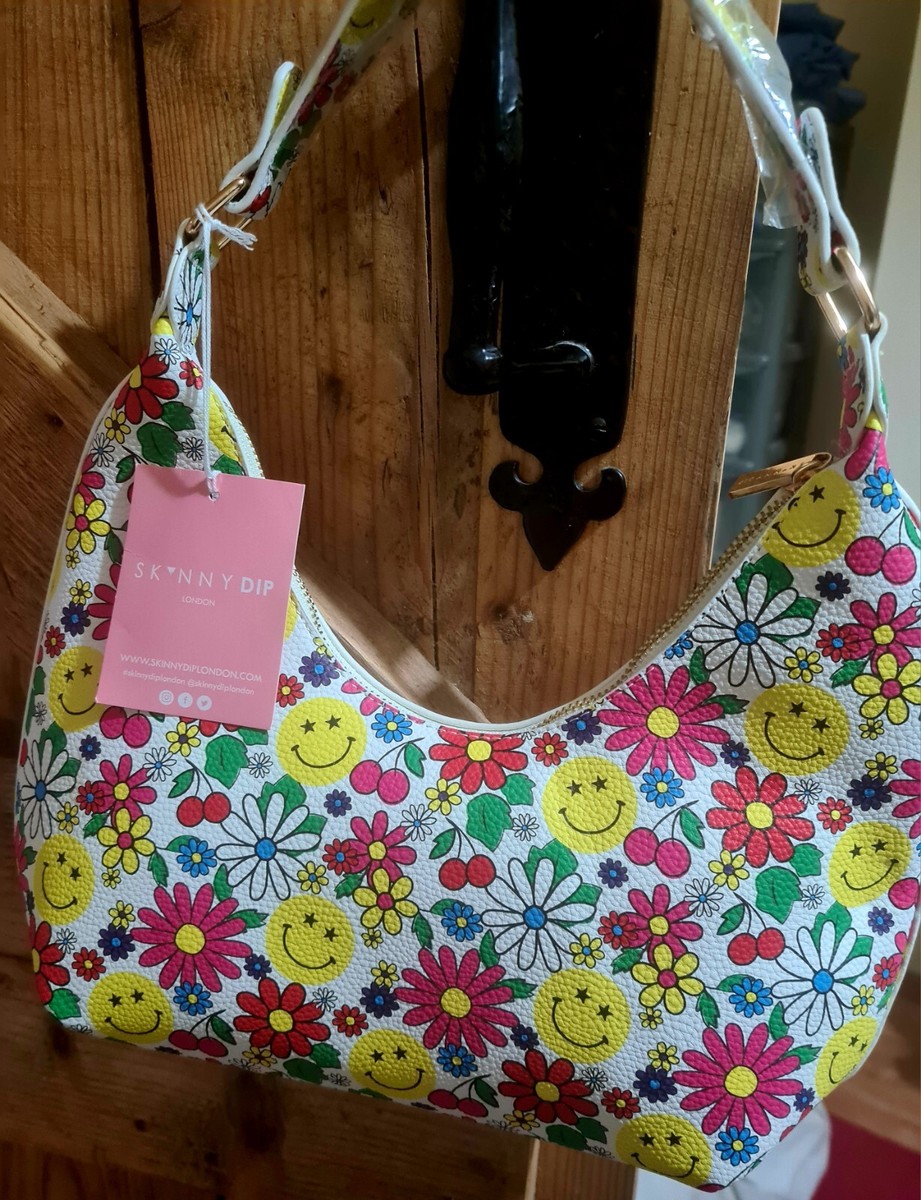 Skinny Dip London Shoulder Bag Kelly Flowers Smiles Top Zip Floral