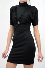 WAGGON PARIS women's little black dress + logo M