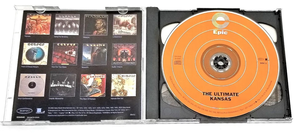 Kansas The Ultimate Kansas 2-Disc CD 2002 DADC Press EK 86452 BMG Foto 3 de 4