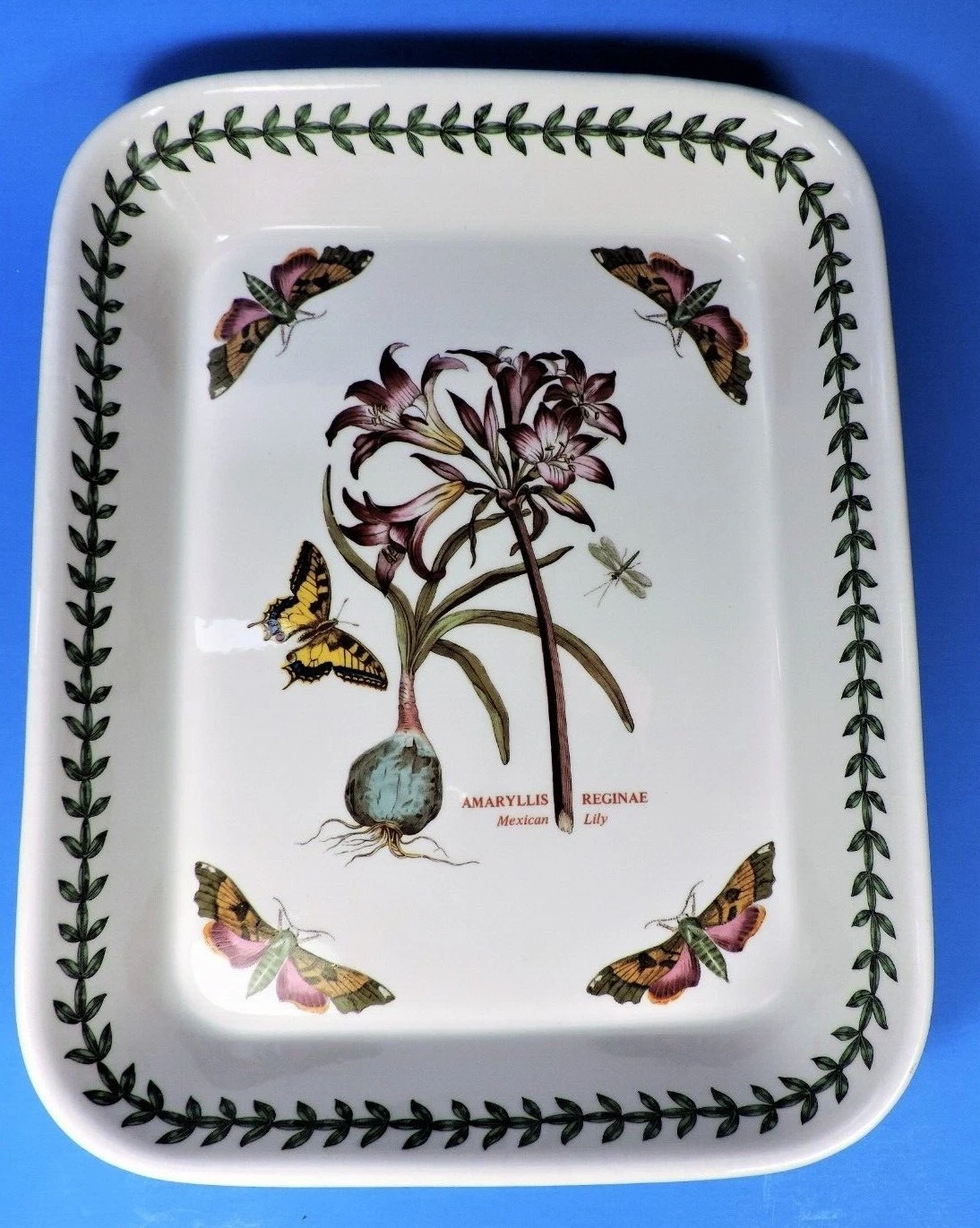 PORTMEIRION 9.5 X 12.5 BAKING CASSEROLE / LASAGNA PAN (MEXICAN LILY) EUC