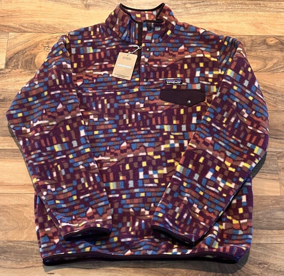 Patagonia Women's Synchilla Fitz Roy Patchwork Snap T Large