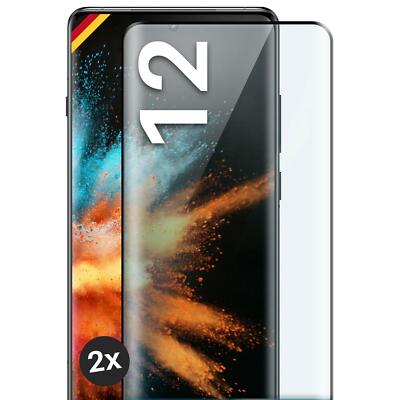 2x Panzerfolie für OnePlus 12 Schutzfolie Echt Glas Full Screen Cover Schutzglas