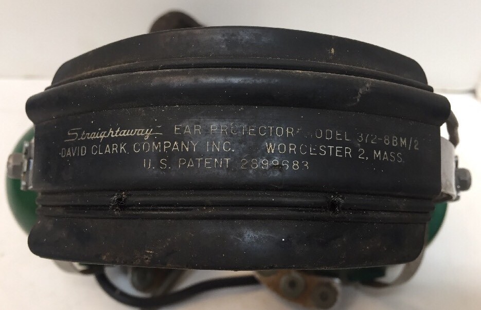 Vintage David Clark Straightaway Headset & Mouthpiece 3728 For Parts