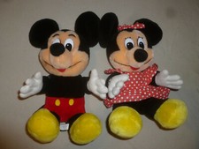 WALT DISNEY PLUSH LOT MICKEY MINNIE MOUSE DISNEYLAND WORLD PRODUCTIONS