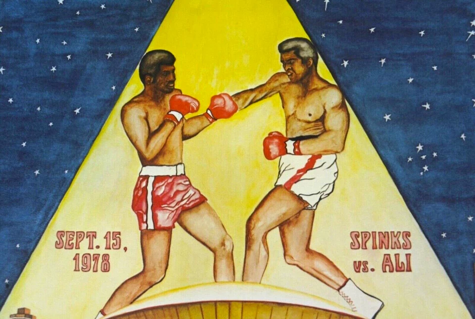 1978 Muhammad Ali vs. Leon Spinks Rematch  On-Site Original Boxing Poster 18x24 - Image 3 of 3