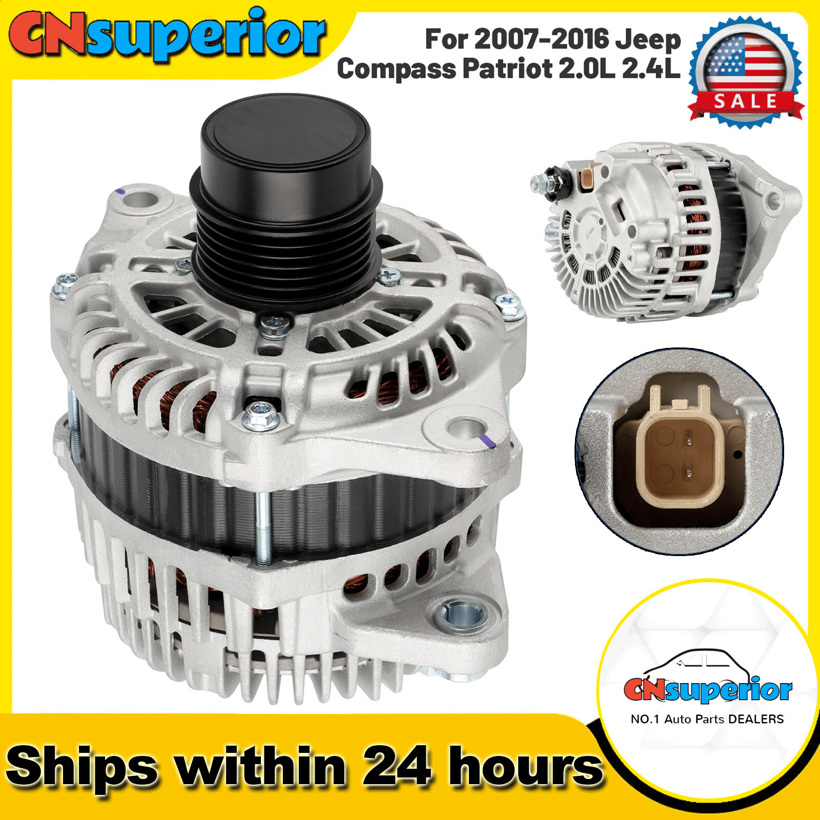 High-Amp 12V Alternator for Jeep Compass Patriot 2.0L 2.4L 2007-2016 A2TJ0481 115A