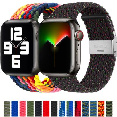 Adjustable Nylon Strap for Apple Watch Band IWatch Series 7 Ultra 8 3 4 5 6 Se