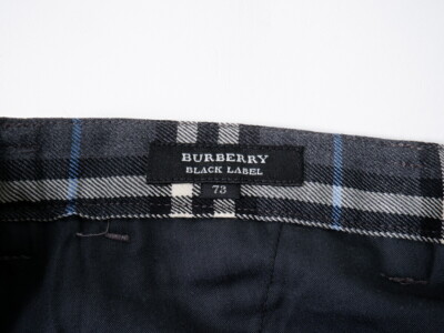 BURBERRY BLACK LABEL Pants Nova Check Wool Slacks Size-73 Men's