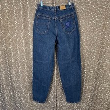 Vtg Lee Skyriders High Waist Tapered Mom Denim Jeans Union Made Women's 14 Med