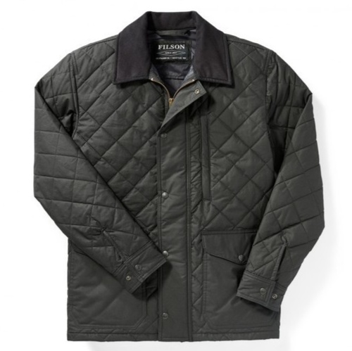 Filson Quilted Mile Marker Jacket Dark Navy Cover Cloth Made in