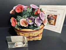 Longaberger 2007 Collectors Club May Series Miniature Petunia Basket Combo  Box